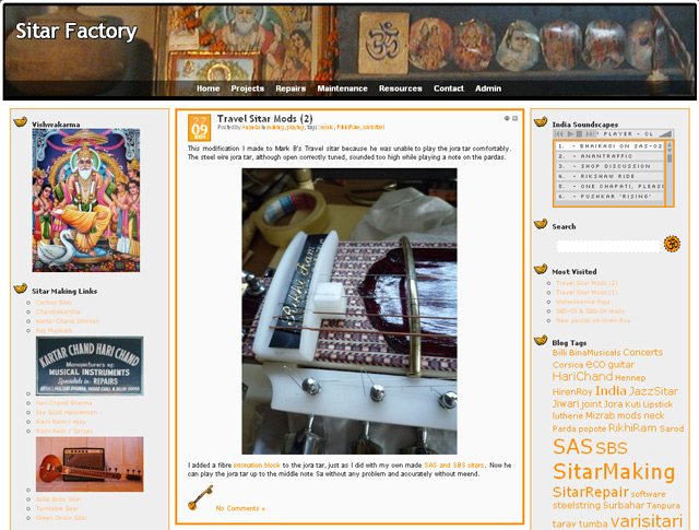 Sitar Factory Visitez l'atelier de lutherie de mon ami Klaas