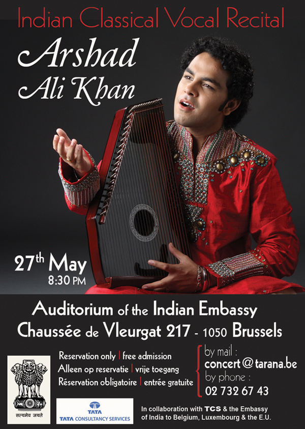Arshad Ali Khan en concert à Bruxelles 27 mai 2011