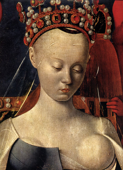 La Vierge sous les traits d'Agnès Sorel, la favorite du roi Charles VII, le père de Louis XI